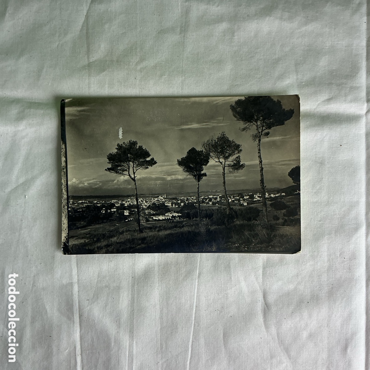 Postales: Postal San Cugat del Vall&eacute;s Vista general Blanco y negro Original de la &eacute;poca 1964