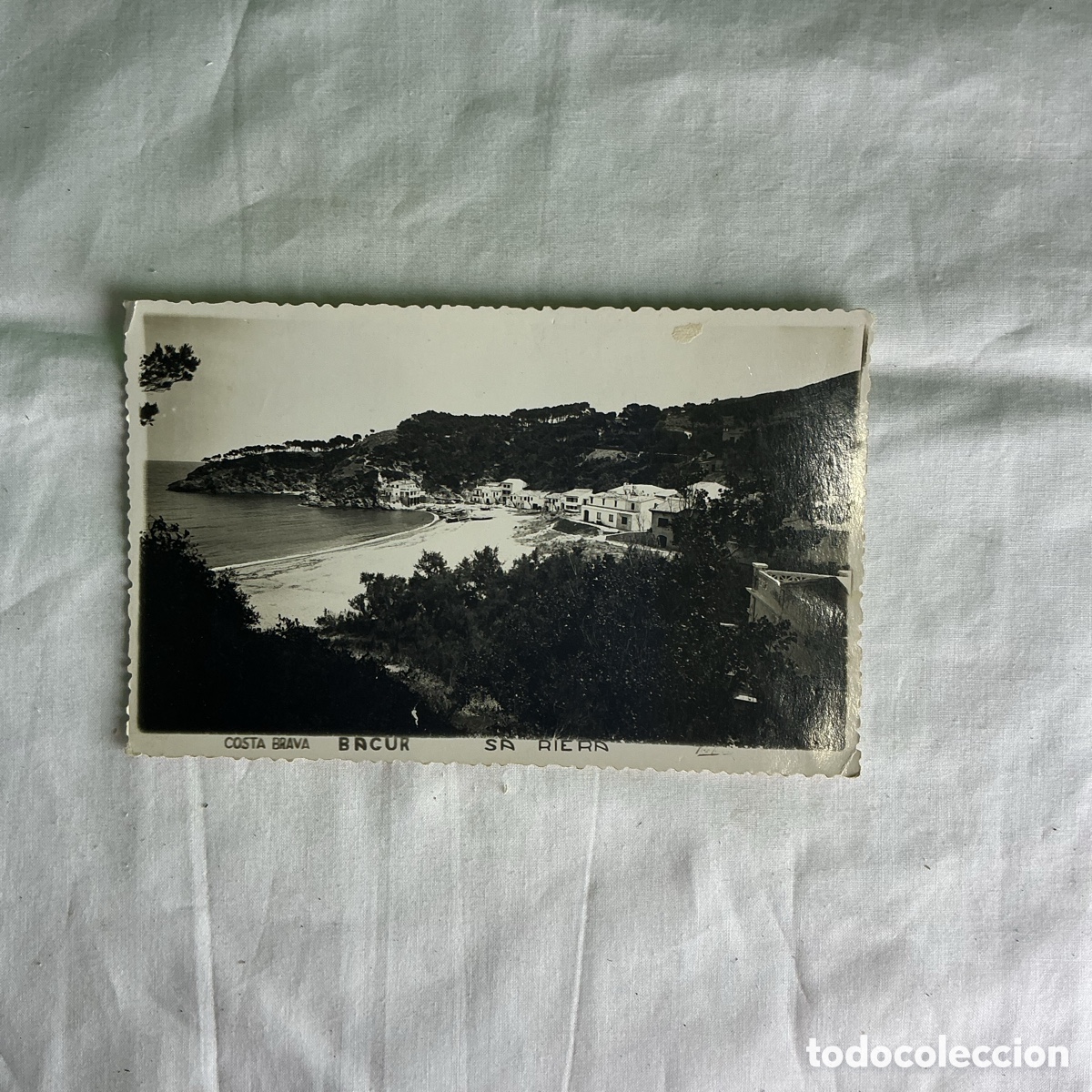 Postales: Postal Costa Brava Begur Sa Riera Blanco y negro Original de la &eacute;poca 1950