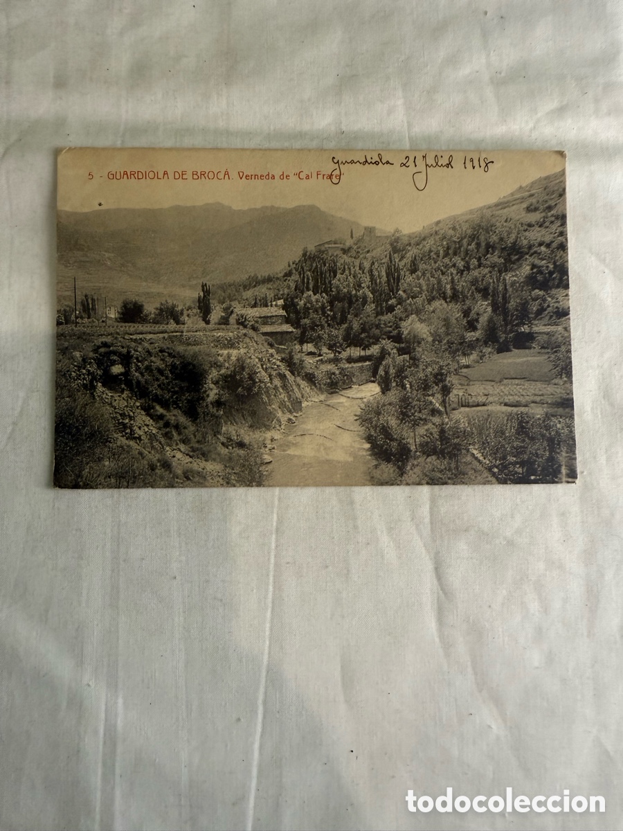 Postales: Postal Guardiola de Bergued&agrave; Blanco y negro Original de la &eacute;poca 1918 circulada