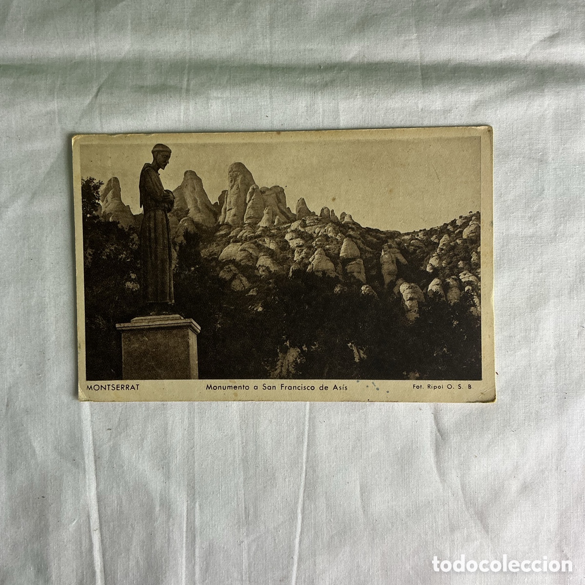 Postales: Postal Montserrat Blanco y negro Original de la &eacute;poca 1942