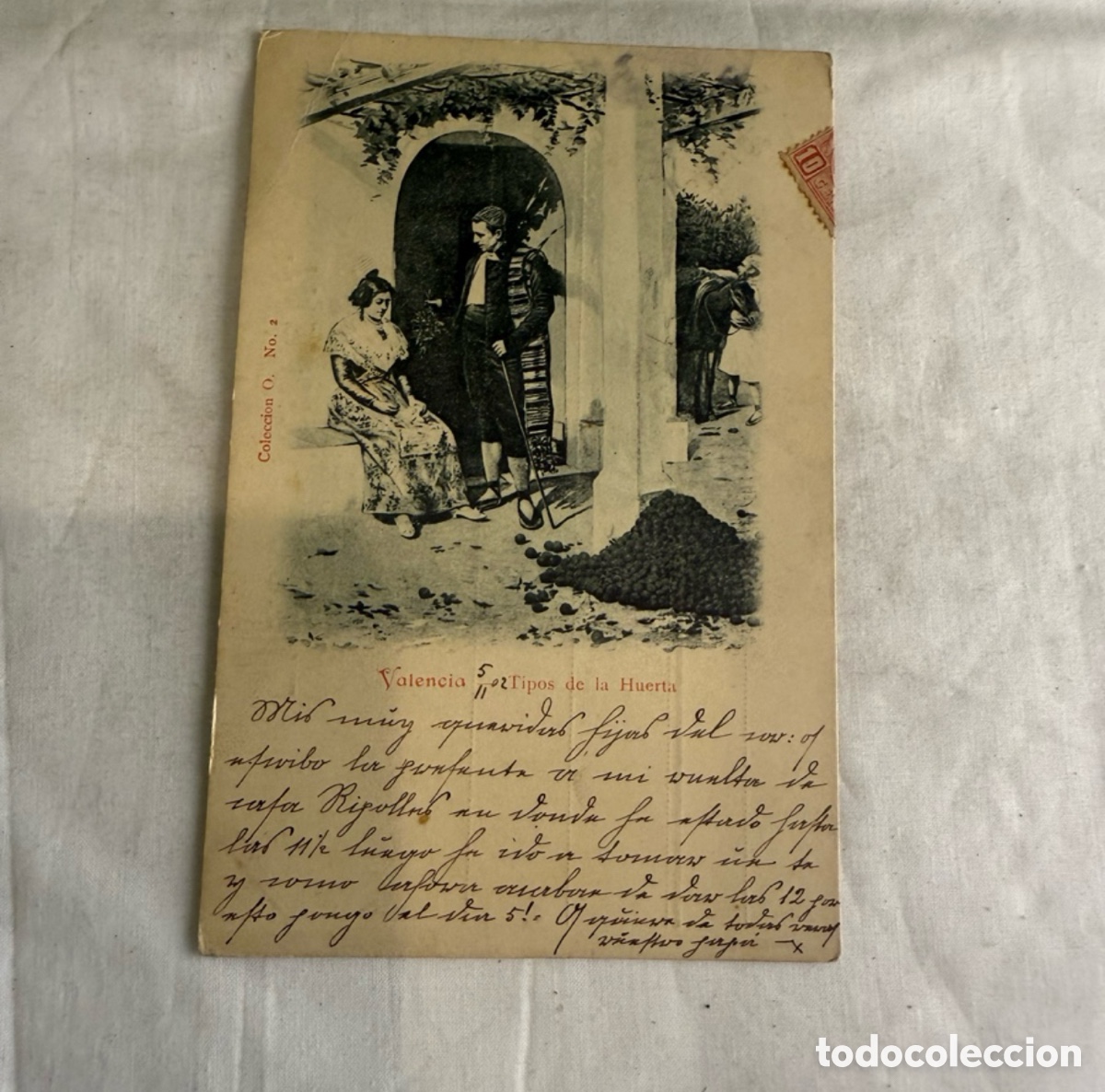 Postales: Postal Valencia Tipos de la Huerta Blanco y negro Original de la &eacute;poca