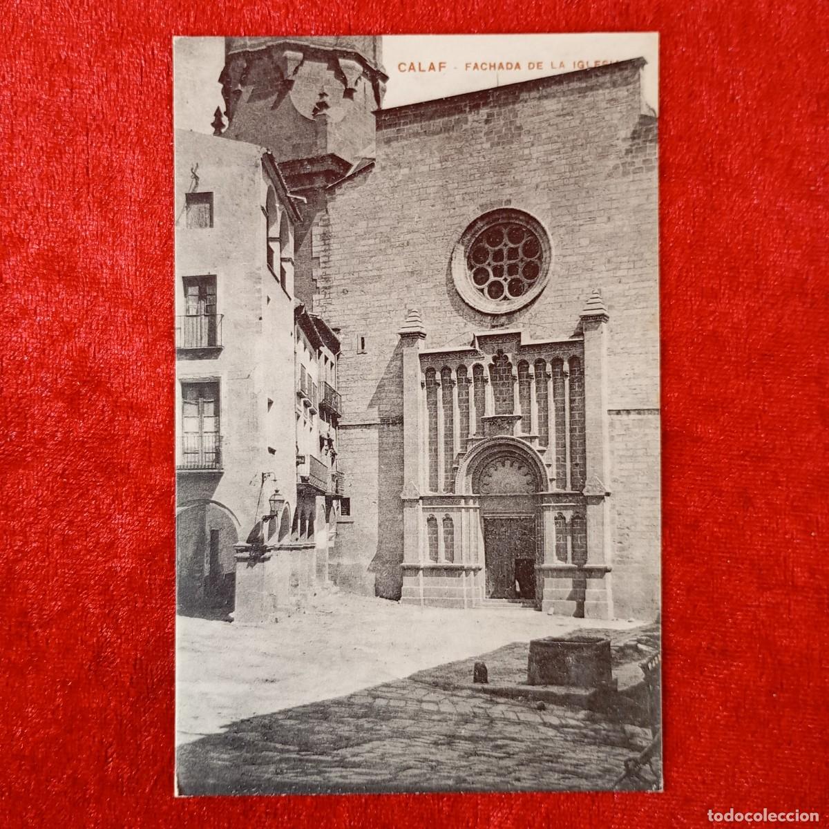 Postales: POSTAL - CALAF - FACHADA DE LA IGLESIA - CROMOS FRIEDRICHS - BARCELONA - RAR&Iacute;SIMA / 1793