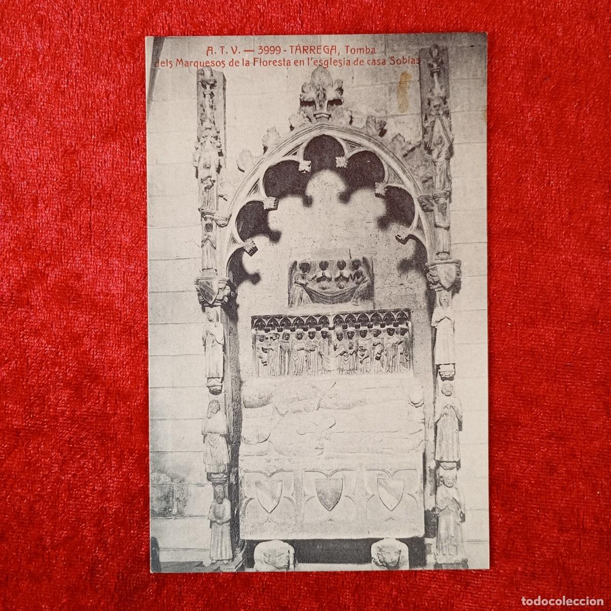 Postales: POSTAL - 3999 - T&Aacute;RREGA, TOMBA DELS MARQUESOS DE LA FLORESTA EN L'ESGLESIA - RAR&Iacute;SIMA / 1795