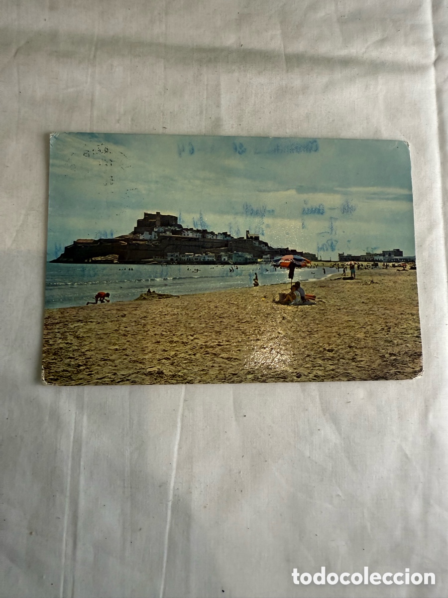 Postales: Postal Pe&ntilde;&iacute;scola Playa Color Original de la &eacute;poca Circulada