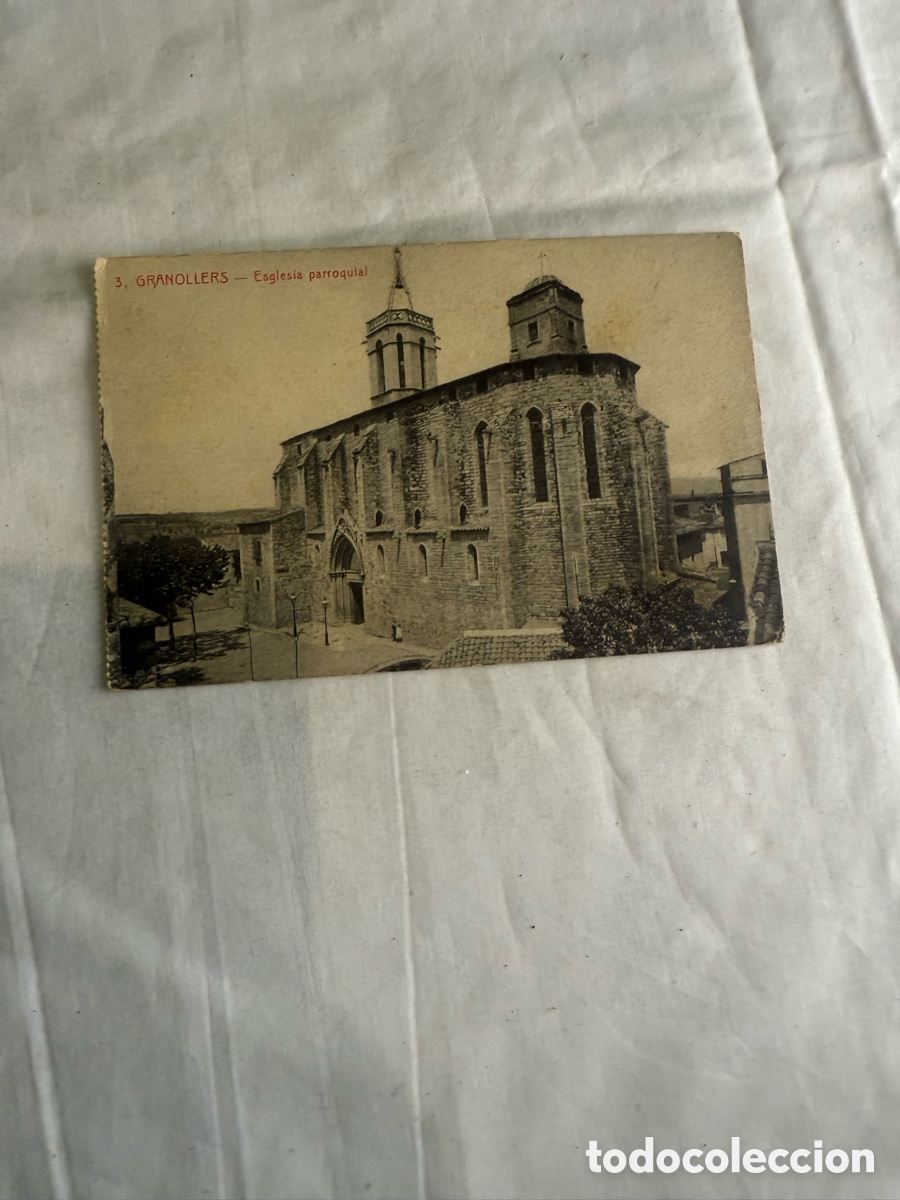 Postais: Postal Granollers Iglesia Parroquial Blanco y negro Original 1913