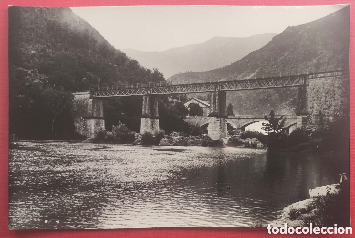 Postales: EL PASTERAL PONT FERROVIARI POSTAL FOTOGR&Aacute;FICA ED. FONT CELLERA DE TER LA SELVA GIRONA C. 1955