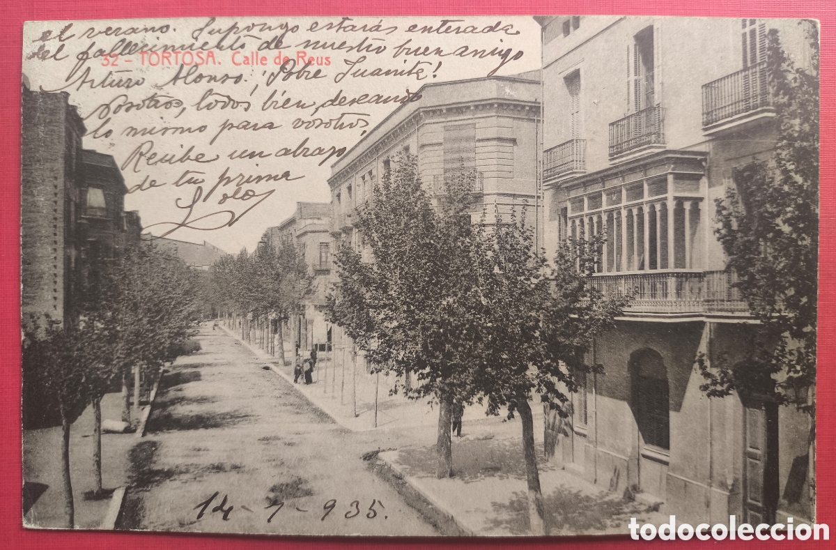Postales: TORTOSA CARRER REUS POSTAL FOTOTIPIA CIRCULADA TARRAGONA 1935