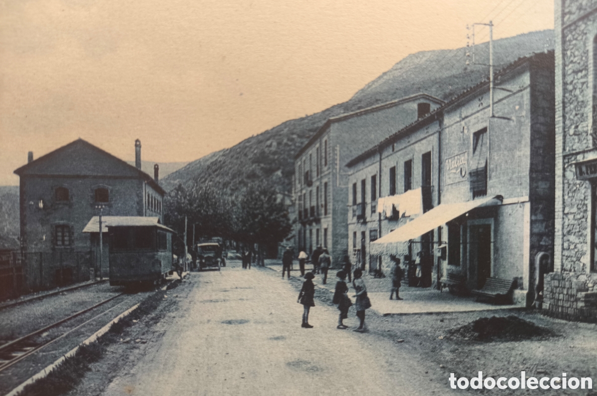 Postales: GUARDIOLA ESTACI&Oacute; TREN CARRER COMER&Ccedil; POSTAL ANIMADA FOTOTIPIA BERGUED&Agrave; C. 1920
