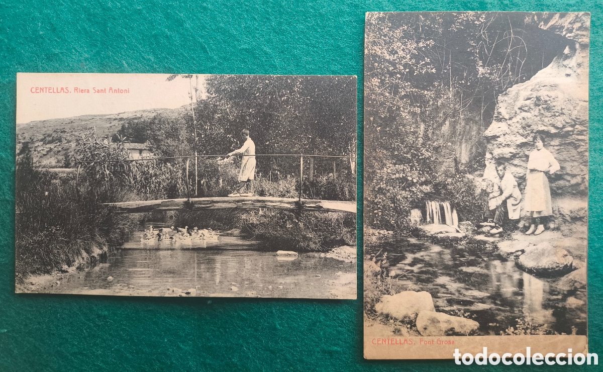 Postales: CENTELLES RIERA SANT ANTONI / FONT GROSSA POSTAL FOTOTIPIA BARCELONA C. 1920