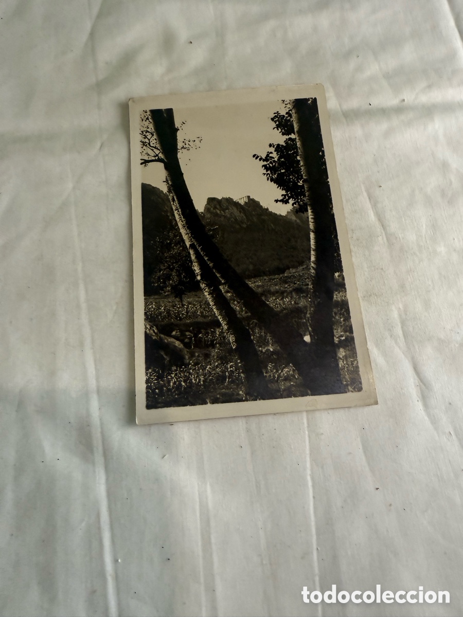 Postales: Postal Santuario de Queralt Berga blanco y negro original 1945