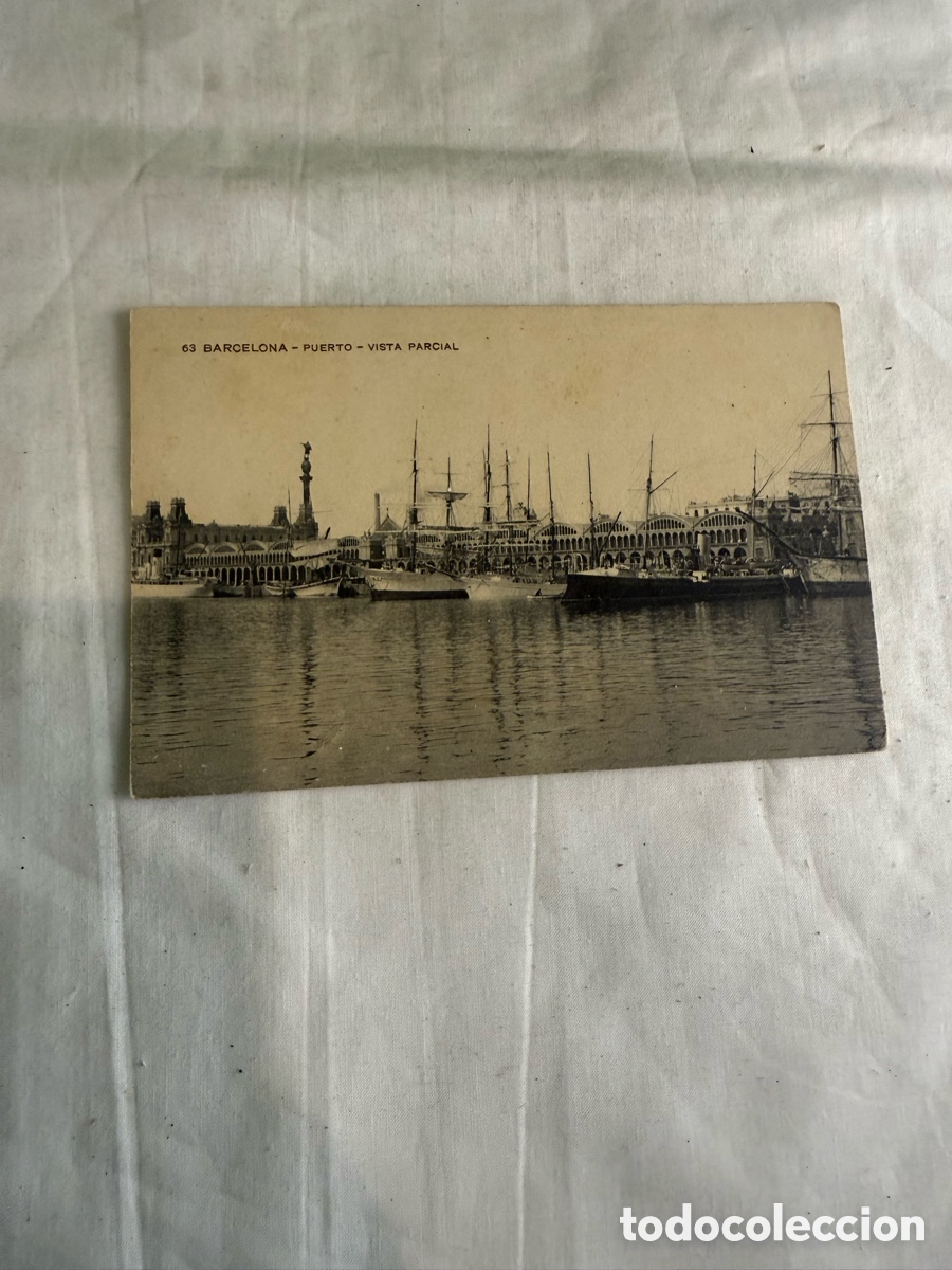 Postales: Postal Barcelona Puerto Vista Parcial Original de la &eacute;poca c. 1910-1920 Sin circular