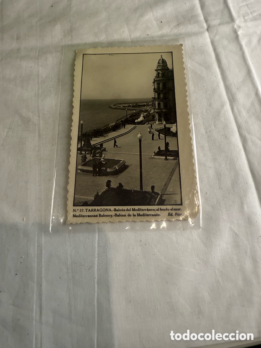 Postales: Postal Tarragona 1961 Balc&oacute;n del Mediterr&aacute;neo Blanco y negro Original de la &eacute;poca