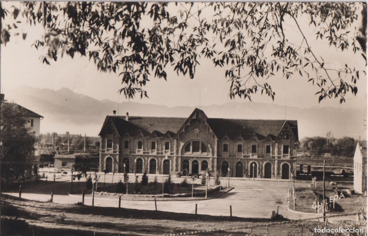 Postales: PUIGCERDA (GIRONA) ESTACI&Oacute;N DEL TRANSPIRENAICO &ndash; FOT.F.GUILERA N&ordm;7 &ndash; CIRCULADA 1955