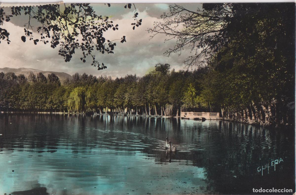 Postales: PUIGCERDA (GIRONA) EL LAGO &ndash; FOT.F.GUILERA N&ordm;12 &ndash; CIRCULADA 1956