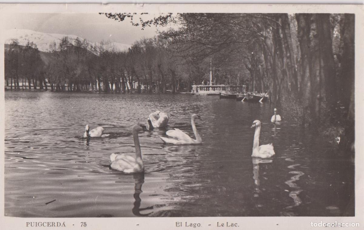 Postales: PUIGCERDA (GIRONA) EL LAGO &ndash; E.P&Iacute;AS N&ordm;75 &ndash; CIRCULADA 1951