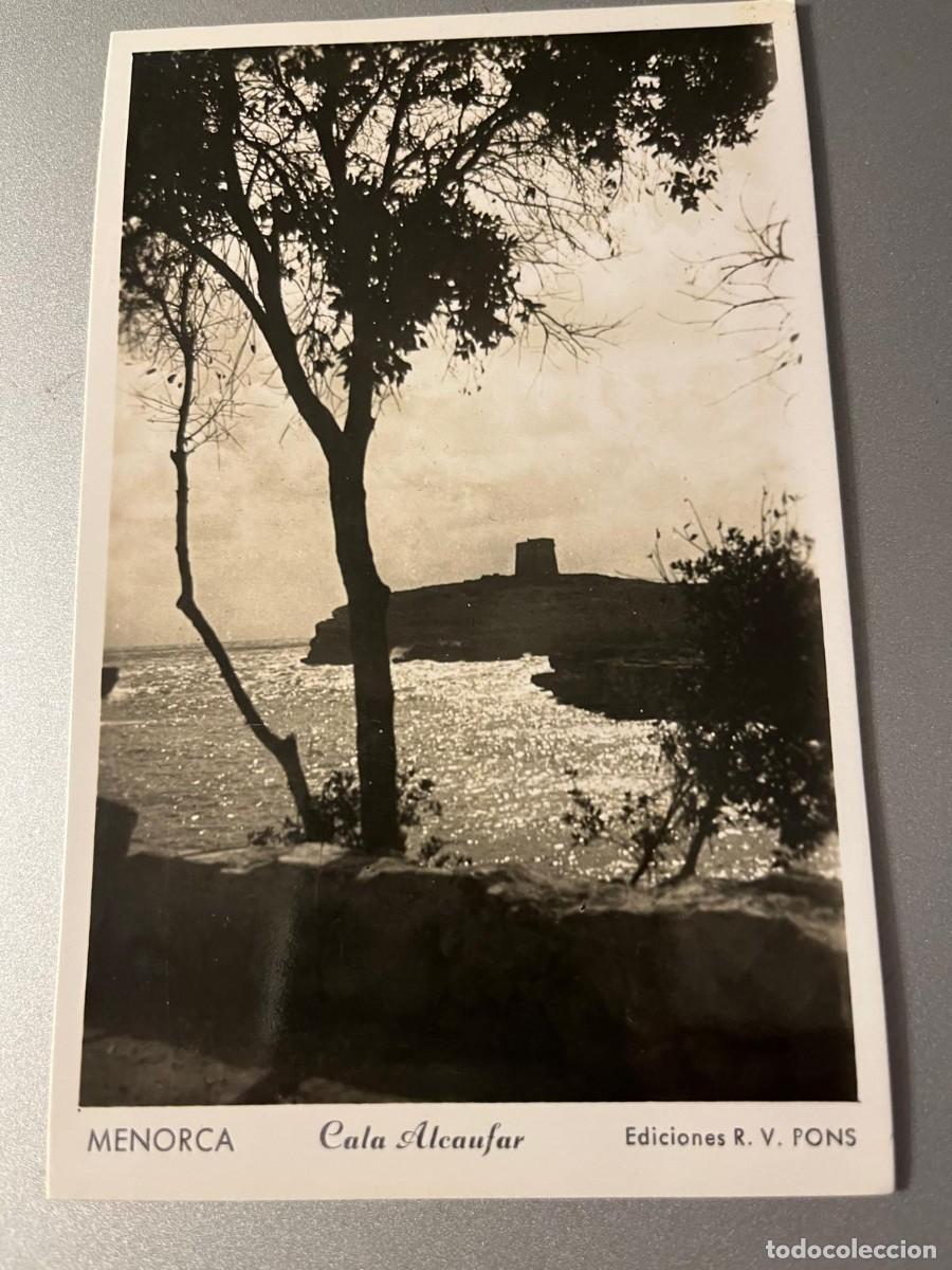 Postales: Menorca cala Alcaufar ed. Pons escrita