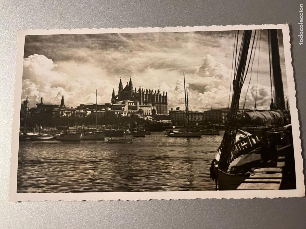 Postales: puerto Palma de Mallorca escrita 1953