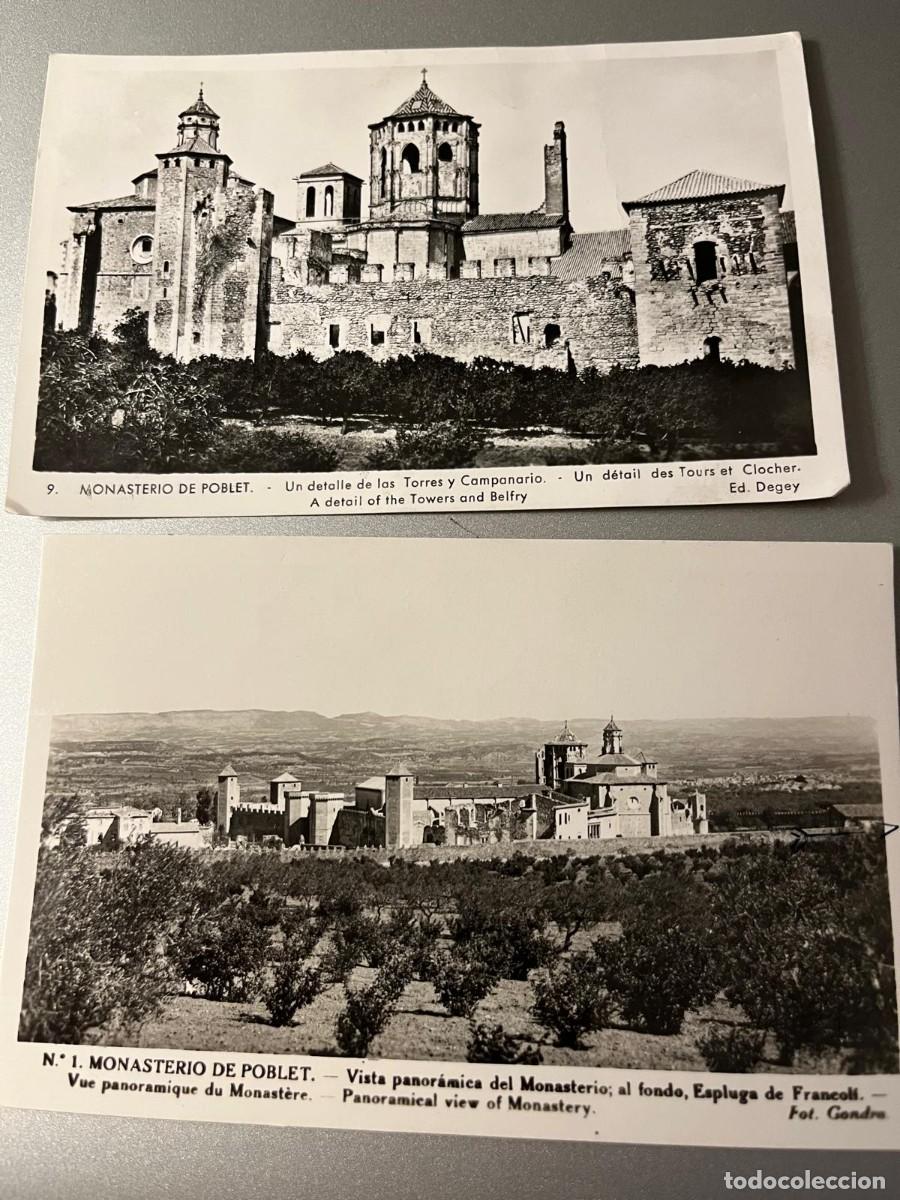 Postales: 2 postales Monasterio de Poblet Tarragona