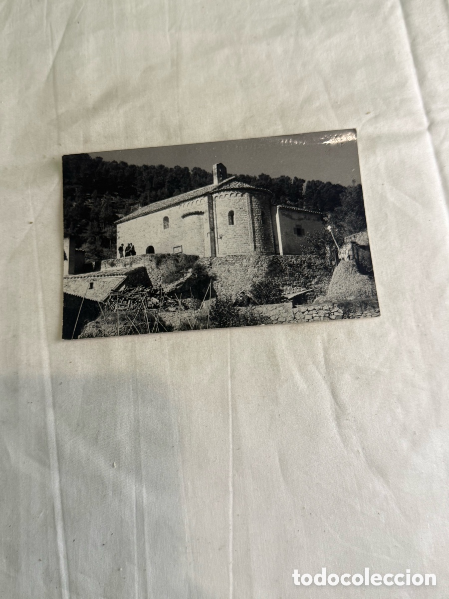 Postales: Postal Gallifa Iglesia de Sant Pere blanco y negro original de la &eacute;poca