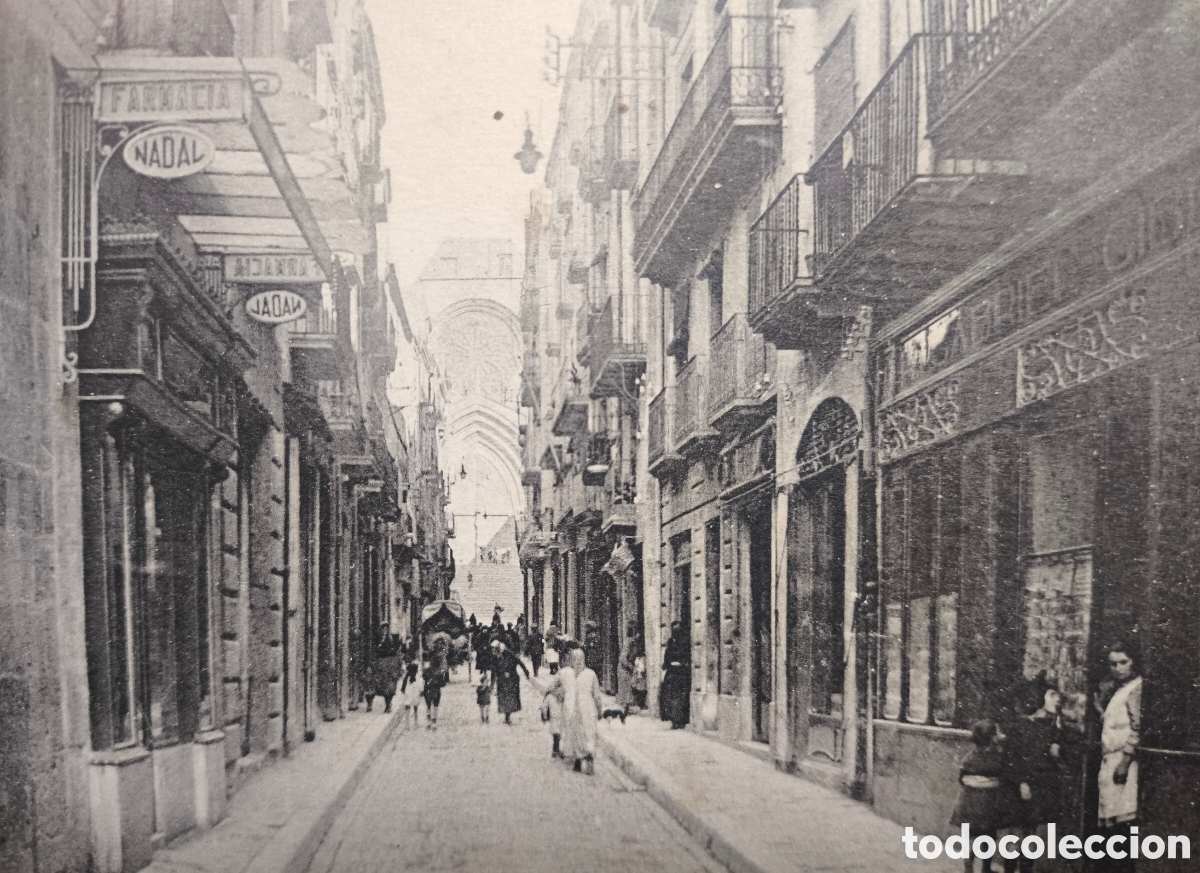 Postales: TARRAGONA CARRER MAJOR POSTAL ANIMADA FOTOTIPIA C. 1920