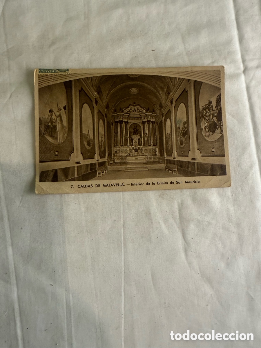 Postales: Postal Caldas de Malavella 1959 Ermita de San Mauricio Original de la &eacute;poca