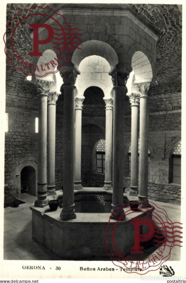 Postcards: GERONA. GIRONA. BA&Ntilde;OS ARABES, TEMPLETE