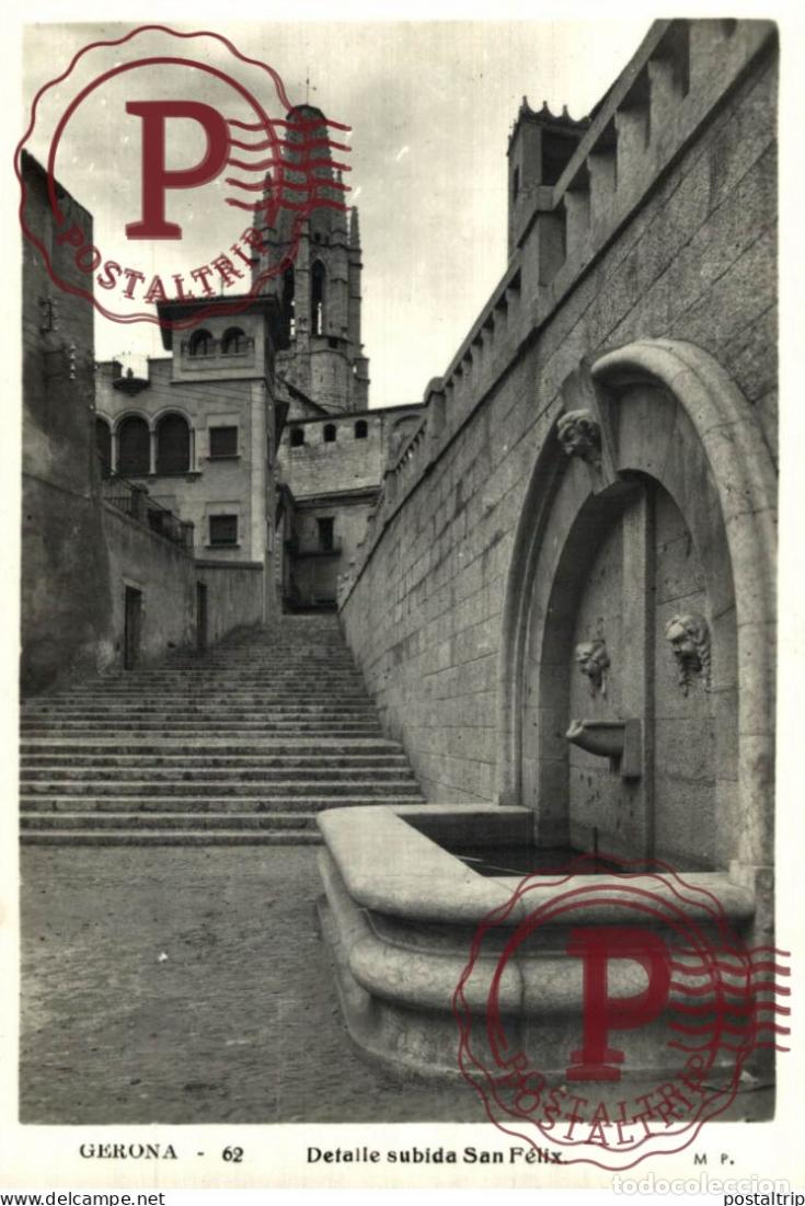 Postais: GERONA. GIRONA. DETALLE SUBIDA SAN FELIX.