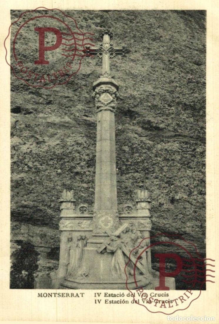 Postales: BARCELONA. Montserrat - Estaci&oacute;n Del V&iacute;a Crucis. CATALU&Ntilde;A - ESPA&Ntilde;A.