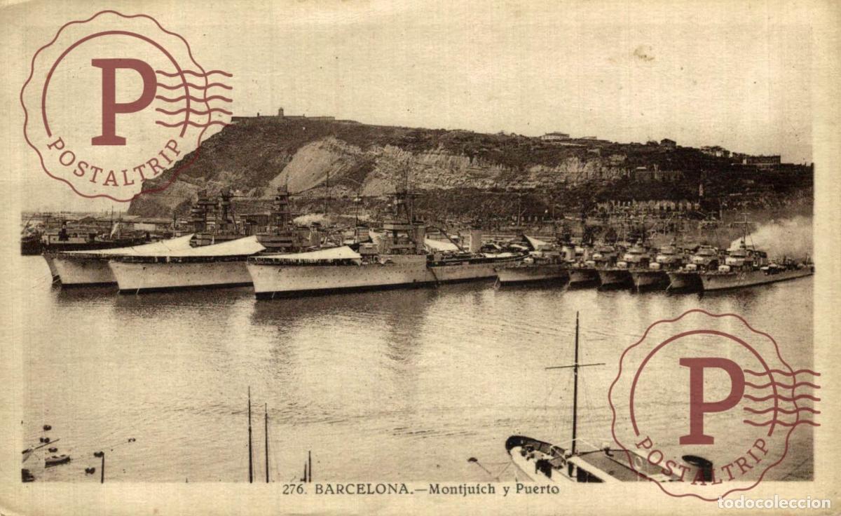 Postales: BARCELONA. Montjuich Y Puerto. CATALU&Ntilde;A - ESPA&Ntilde;A.