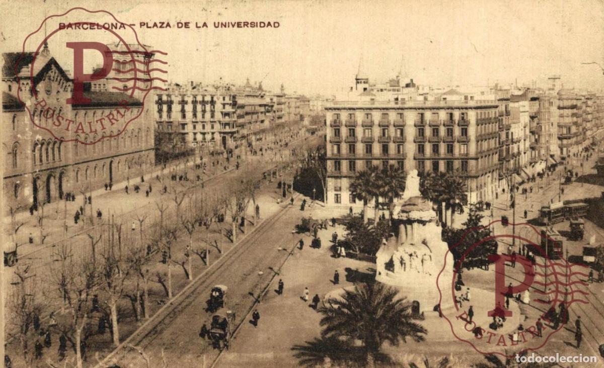 Postales: BARCELONA. Plaza De La Universidad. CATALU&Ntilde;A - ESPA&Ntilde;A.