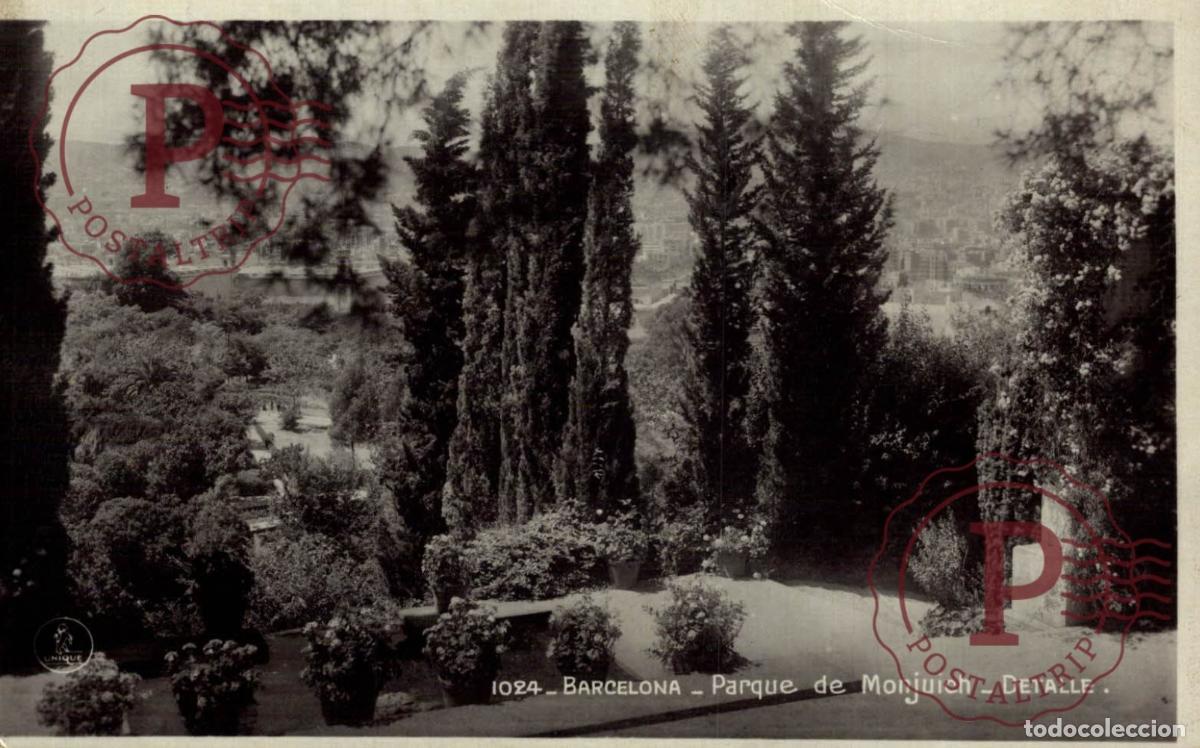 Postales: BARCELONA. Parque De Montjuich - Detalle. CATALU&Ntilde;A - ESPA&Ntilde;A. Postal Fotogr&aacute;fica, R.P.P.C