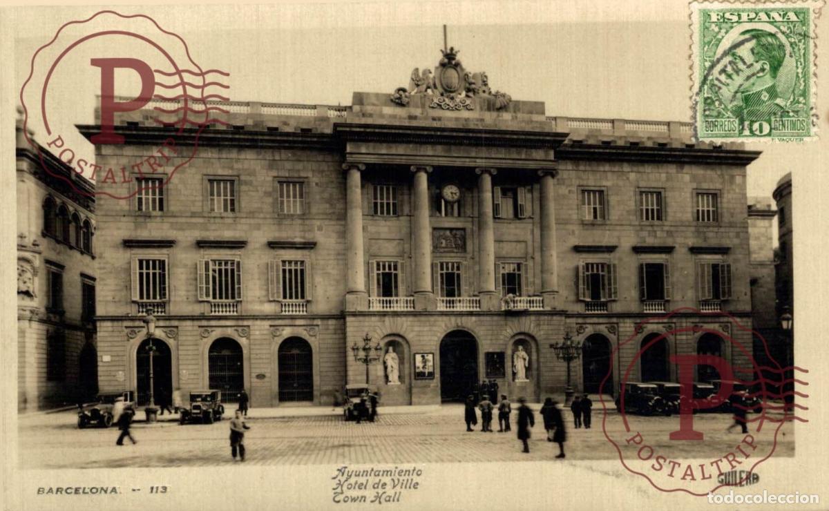 Postales: BARCELONA. Ayuntamiento. CATALU&Ntilde;A - ESPA&Ntilde;A. Postal Fotogr&aacute;fica, R.P.P.C