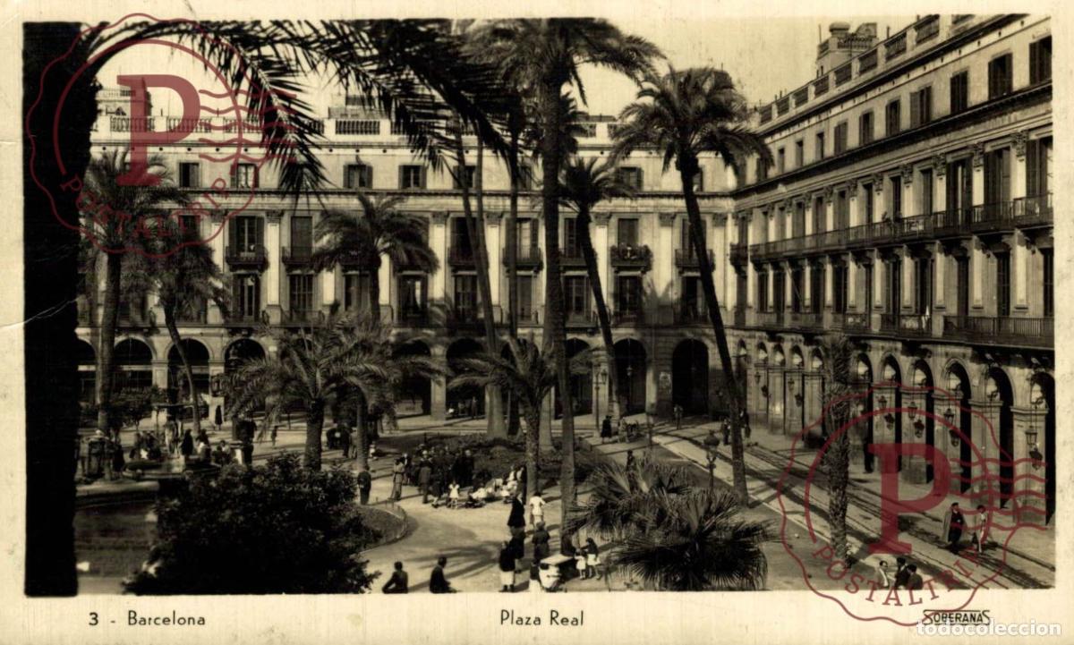 Postales: BARCELONA. Plaza Real. CATALU&Ntilde;A - ESPA&Ntilde;A. Postal Fotogr&aacute;fica. R.P.P.C