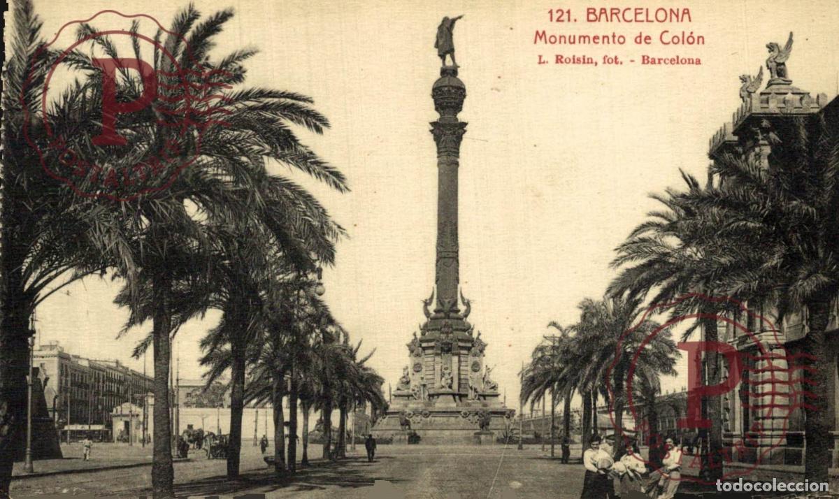 Postales: BARCELONA. Monumento De Col&oacute;n. CATALU&Ntilde;A - ESPA&Ntilde;A.