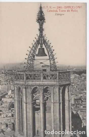 Postales: BARCELONA SIN ESCRIBIR TORRE DEL RELOJ CATEDRAL