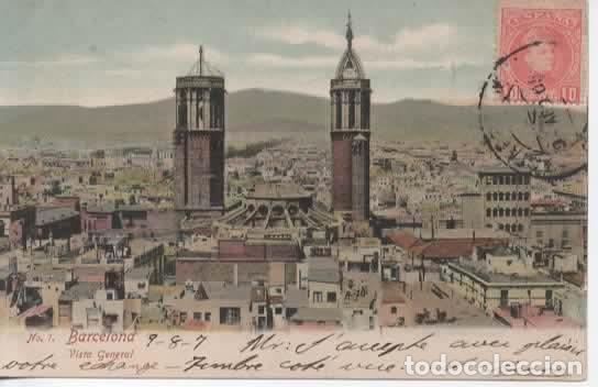 Postales: BARCELONA DORSO SIN DIVIDIR VISTA GENERAL
