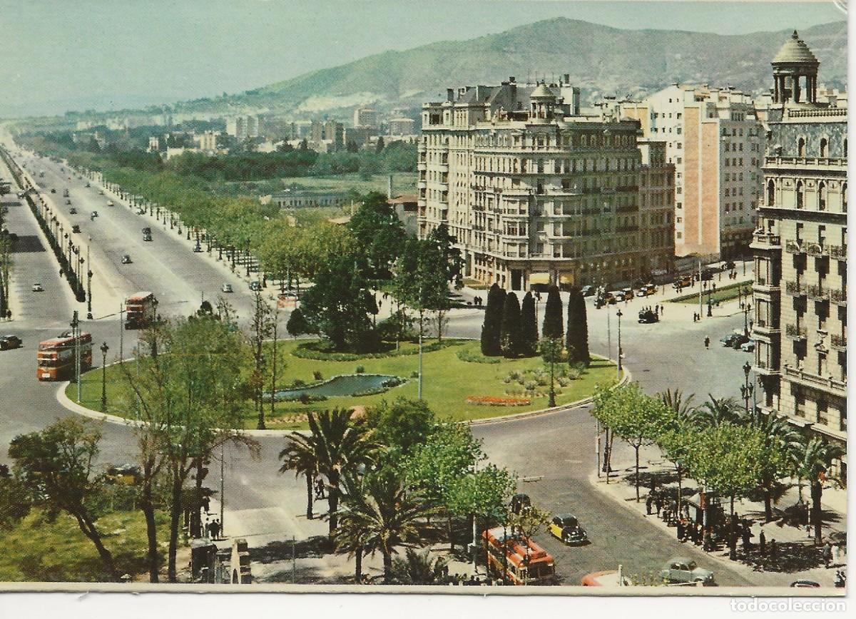 Postales: ESPAGNE- BARCELONE - PLAZA CALVO SOTELO