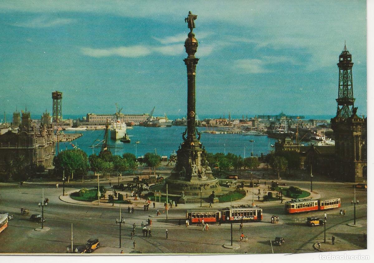 Postales: ESPAGNE - BARCELONE - LE PORT ET LE MONUMENT A COLOMB