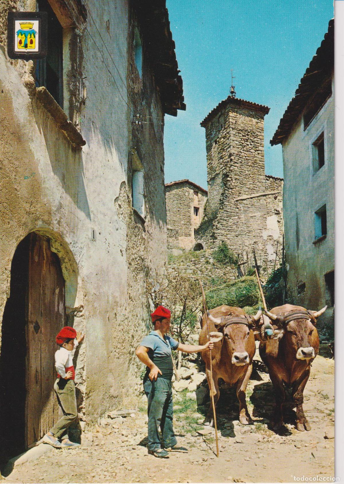 Postales: VALLFOGONA (EL RIPOLLES) PARADA DE BOUS FENT EL BUFET - ESCUDO DE ORO N&ordm;2446 - S/C