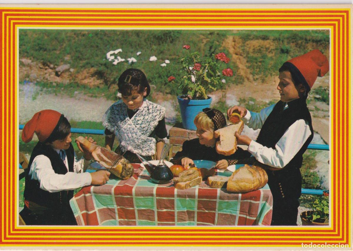 Postales: CATALUNYA T&Iacute;PICA, NI&Ntilde;OS CON TRAJES REGIONALES - LA BANDERA 517 - S/C
