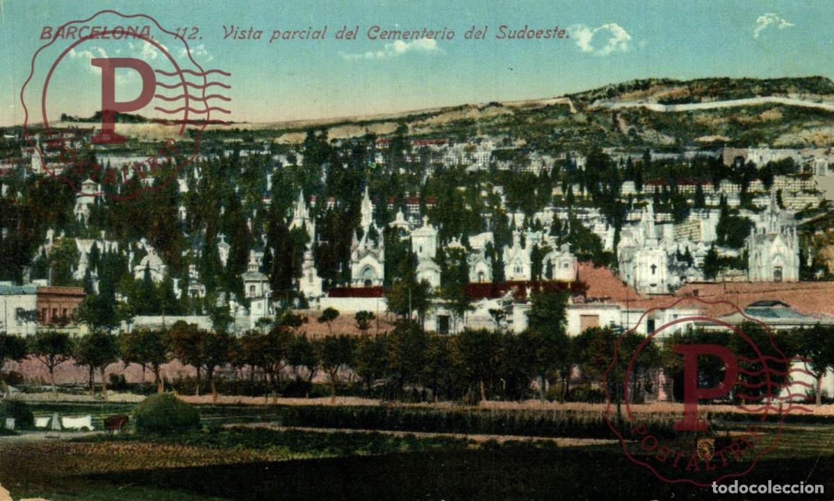 Postales: BARCELONA VISTA PARCIAL DEL CEMENTERIO DEL SUDOESTE Cemetery Cimeti&egrave;re
