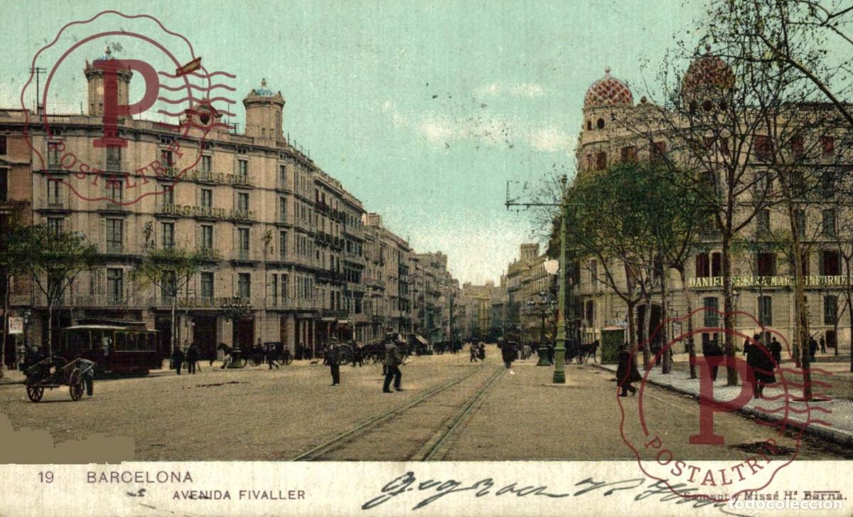 Postales: BARCELONA AVENIDA FIVALLER. MISSE HS BARNA.