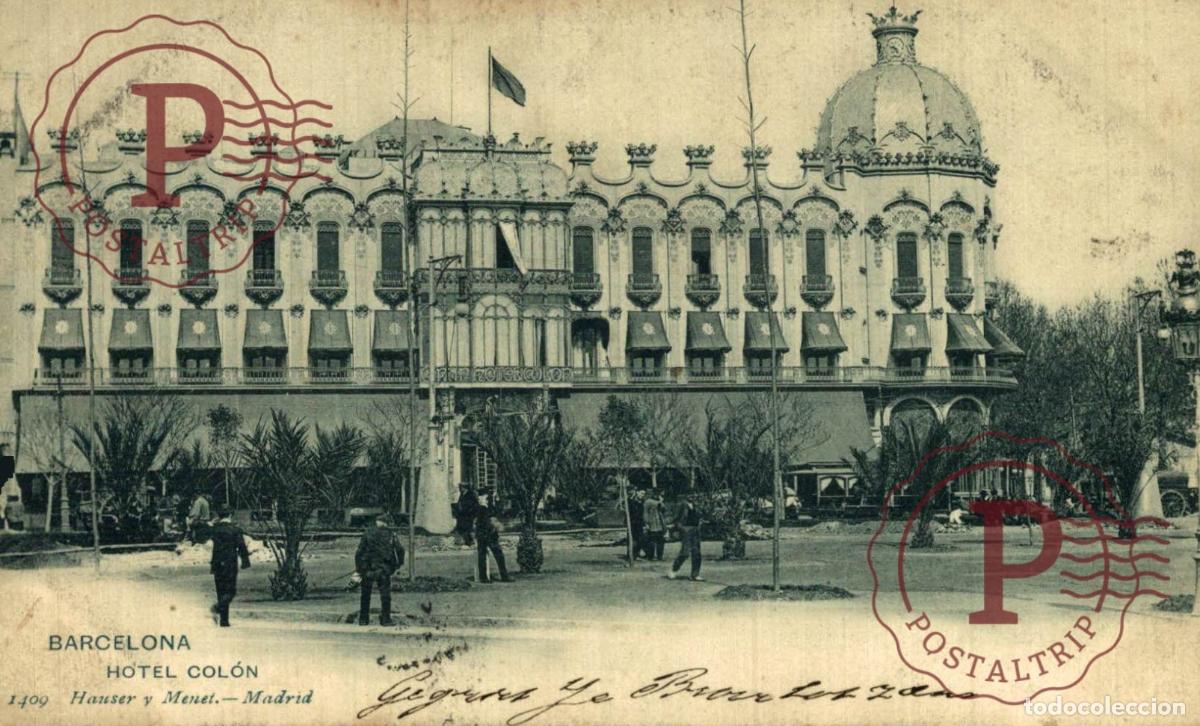 Postales: BARCELONA HOTEL COLON.