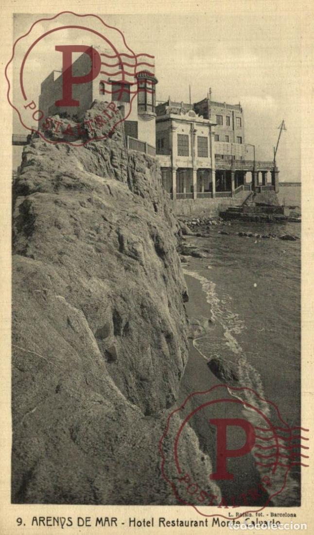 Postales: BARCELONA ARENYS DE MAR. HOTEL RESTAURANT MONTE CALVARIO.