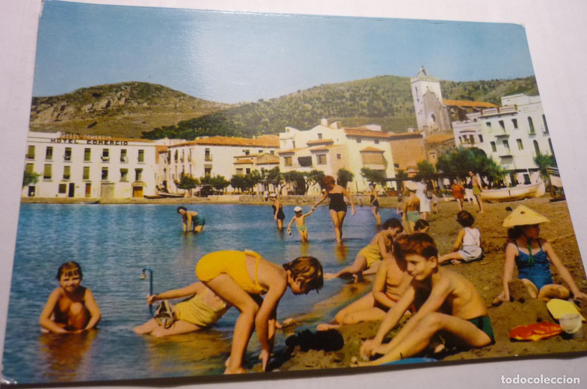 Postales: postal port de la selva,.aspecto infantil de la playa