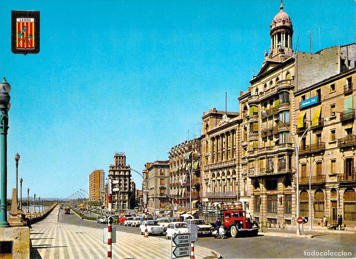 Postales: Postal de las Avenidas de Blondel y Madrid en Lleida