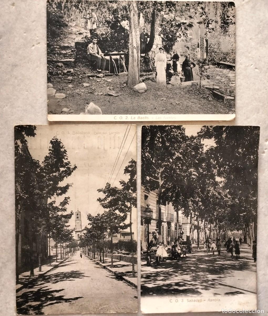 Postales: Lot tres postals amb publicitat CASA NONELL. SABADELL,LA BAELLS I BADALONA.