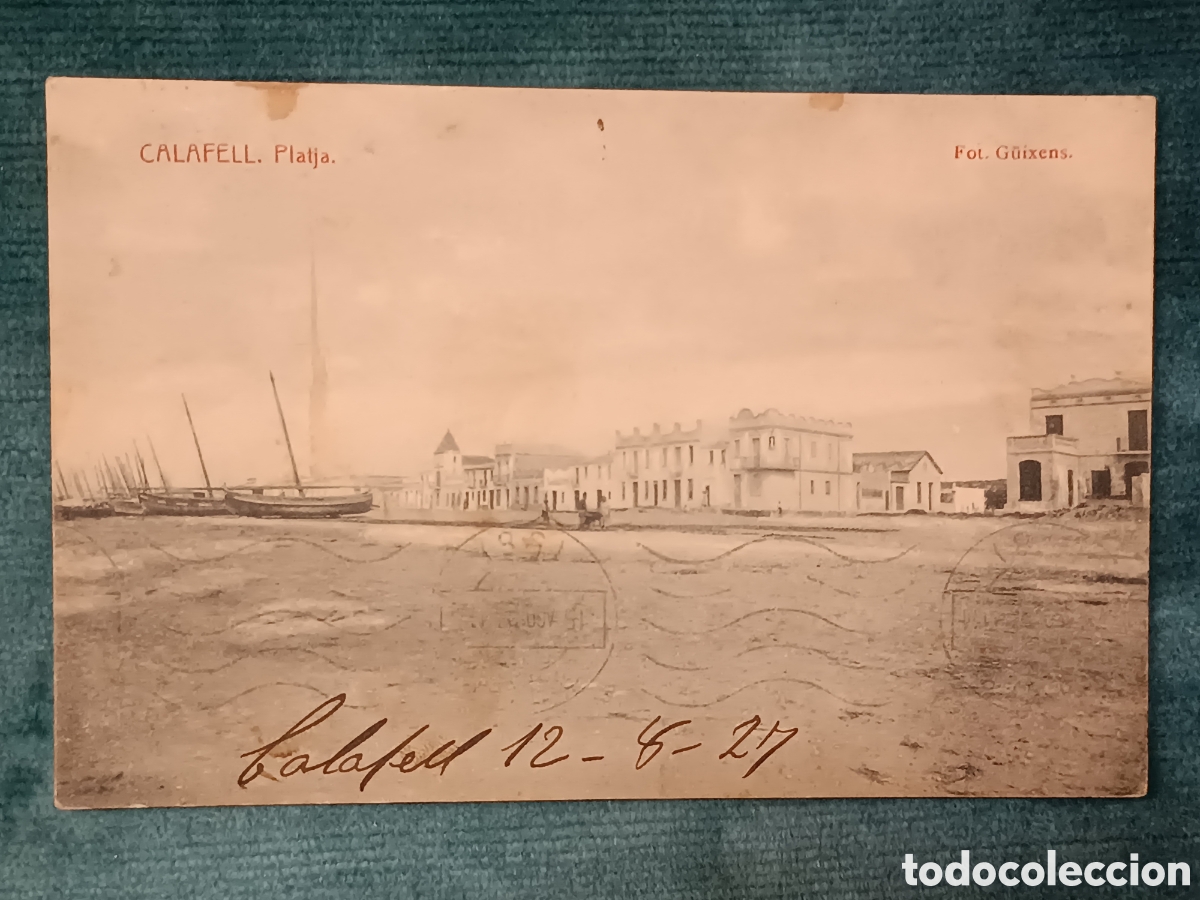 Postales: CALAFELL. Platja. Fot. G&uuml;ixens