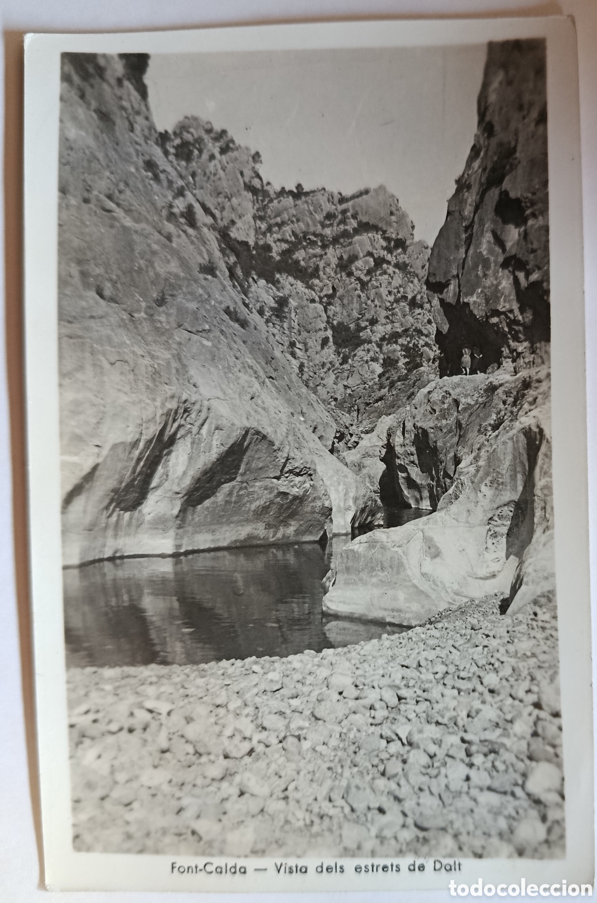 Postales: ANTIGUA POSTAL FOTOGRAFICA FONTCALDA GANDESA TARRAGONA FONT-CALDA VISTA DELS ESTRETS DE DALT