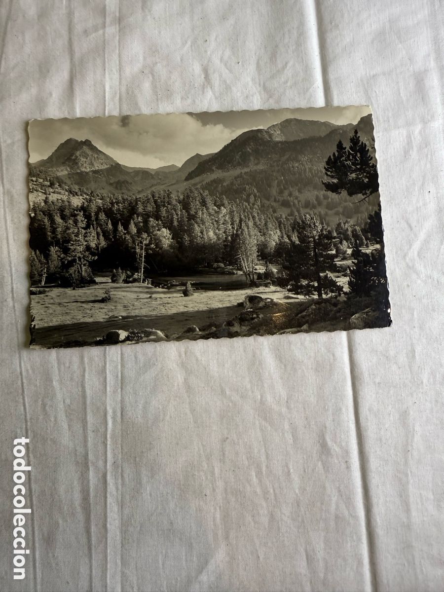 Postales: Postal antigua Vall de Bo&iacute; (Lleida) &ndash; Ribera de Sant Nicolau &ndash; Blanco y negro &ndash; A&ntilde;os 1962